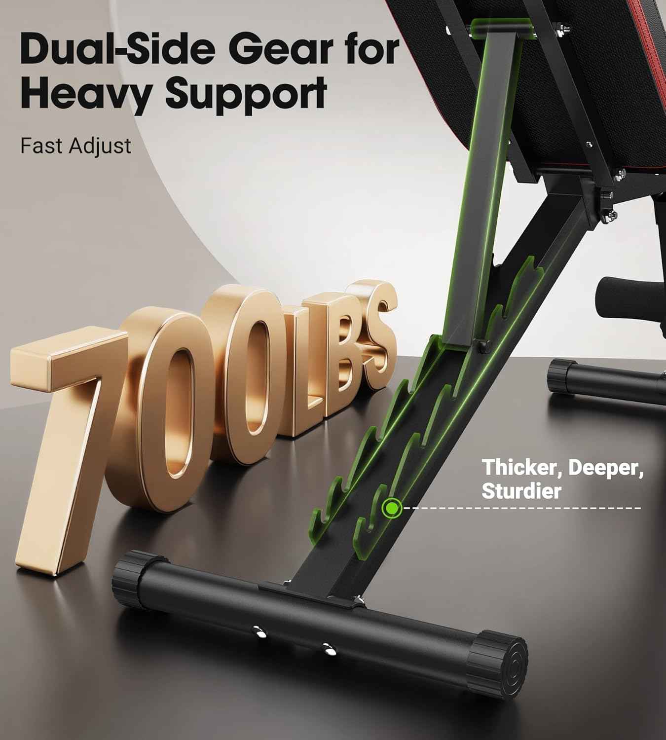 FLYBIRD Banc de musculation réglable pour la salle de sport à domicile, 15 degrés, banc de musculation pliable robuste et durable pour des années d'entraînement