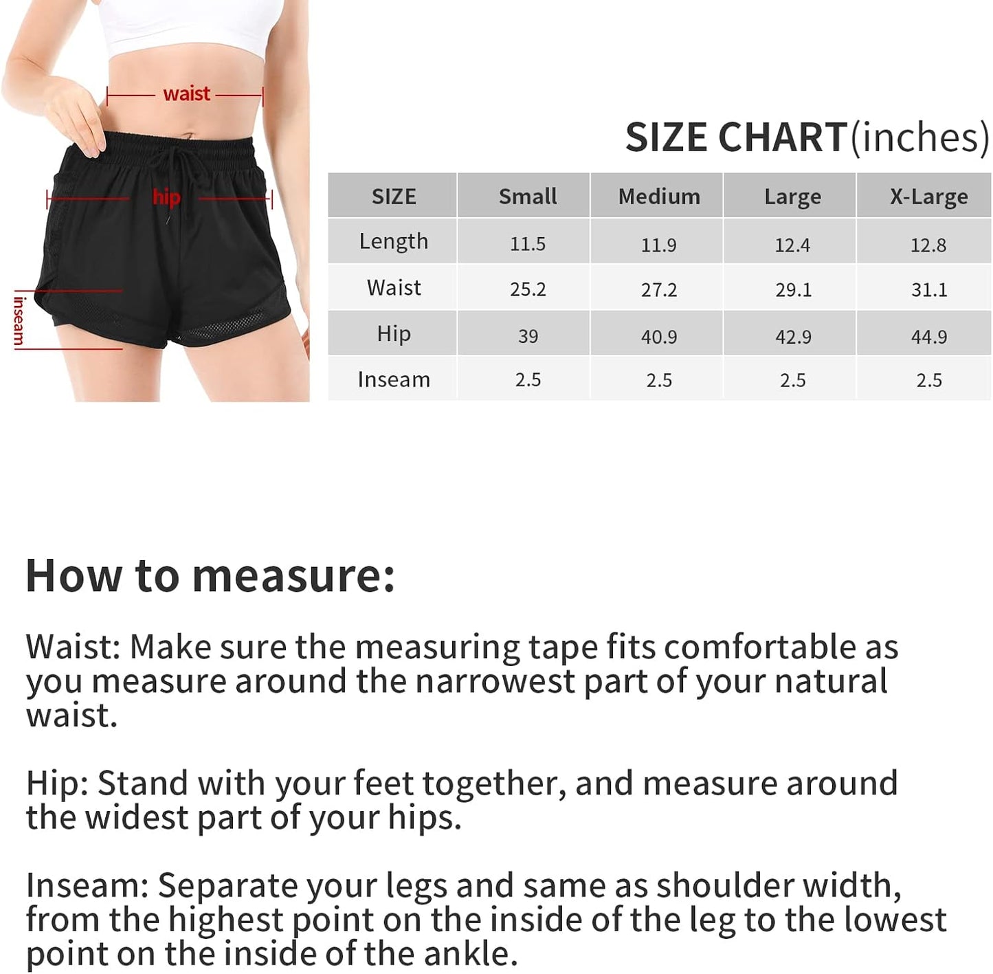Short Running Femme Short Sport Femme, 2 en 1 Elastique Respirant Shorts de Course Gym Fitness Yoga avec Poches