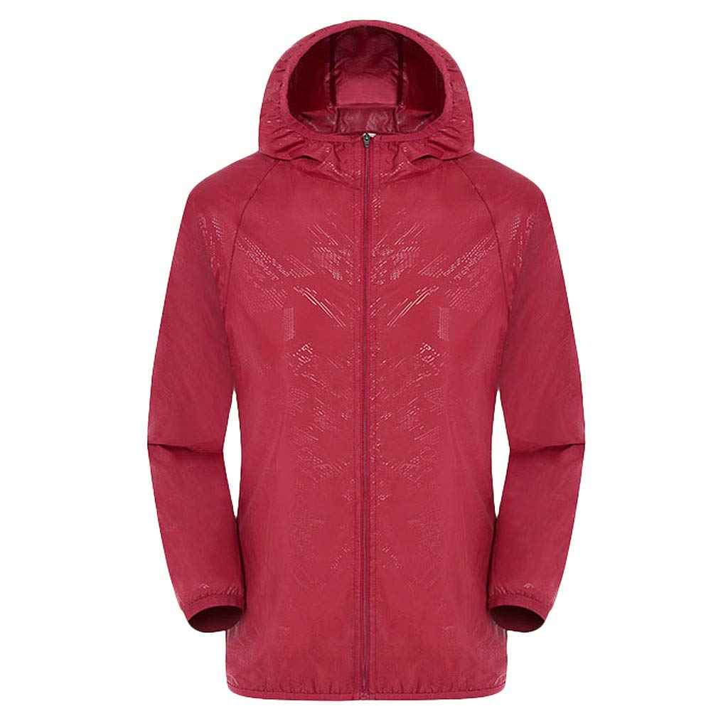 Veste de pluie imperméable Homme Manche Longue Veste Softshell Avec Capuche et Fermeture éclair Pour Homme et Femme Coupe Vent Vélo UltraLégère pour Vélo D'extérieur Randonnée D'alpinisme